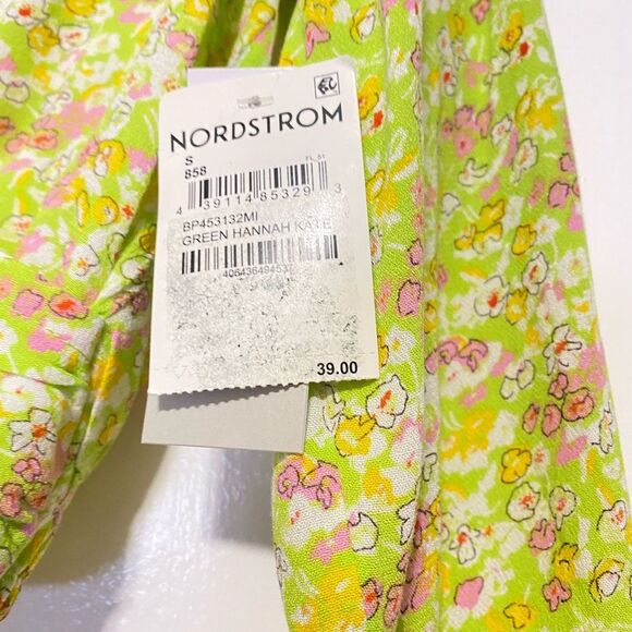 Nordstrom BP Green Hannah Kate Surplice V-Neck Crop Top Small NWT - Picture 13 of 15